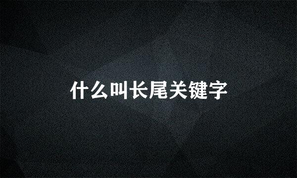 什么叫长尾关键字