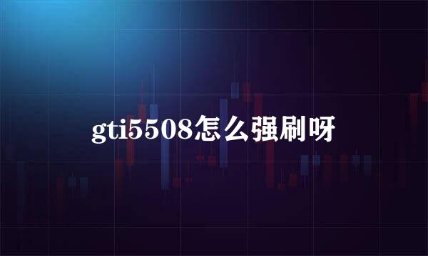 gti5508怎么强刷呀