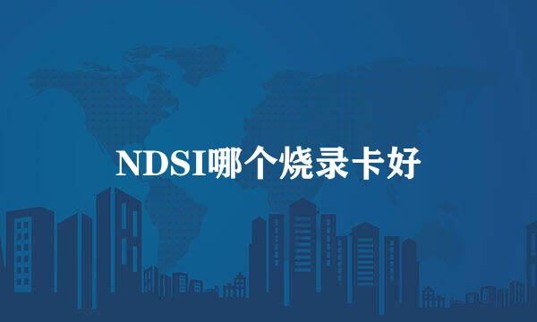 NDSI哪个烧录卡好