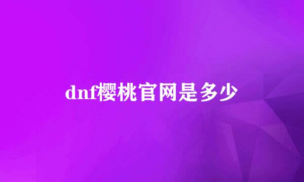 dnf樱桃官网是多少