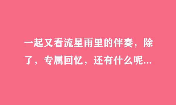 一起又看流星雨里的伴奏，除了，专属回忆，还有什么呢？（片头曲，片尾曲，插曲，不算）