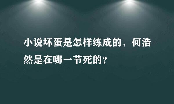 小说坏蛋是怎样练成的，何浩然是在哪一节死的？