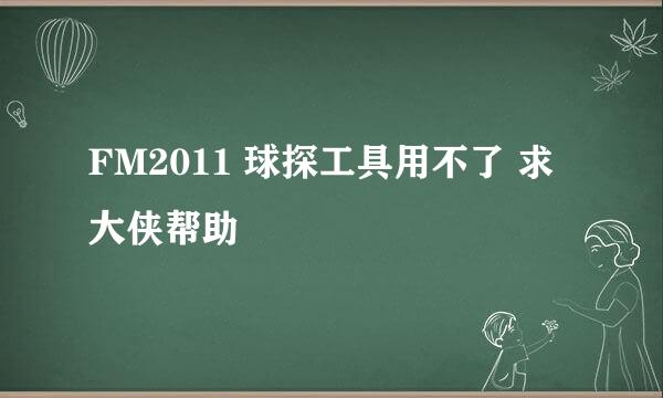 FM2011 球探工具用不了 求大侠帮助