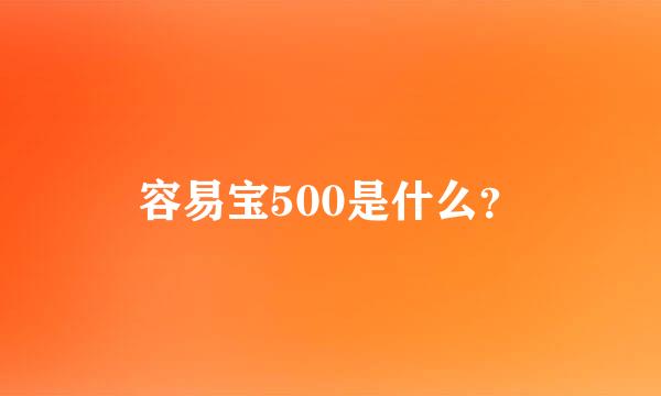 容易宝500是什么？