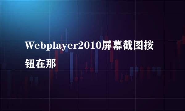 Webplayer2010屏幕截图按钮在那