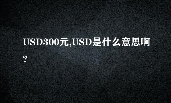 USD300元,USD是什么意思啊?