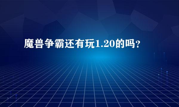 魔兽争霸还有玩1.20的吗？