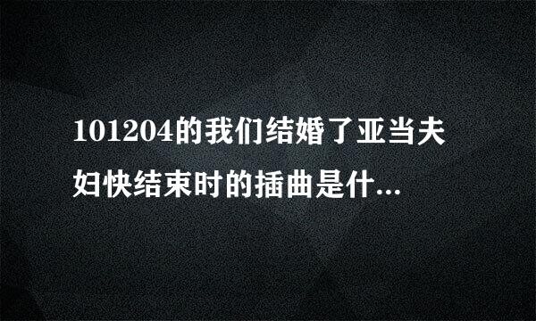 101204的我们结婚了亚当夫妇快结束时的插曲是什么啊，贴吧上也找不到。。