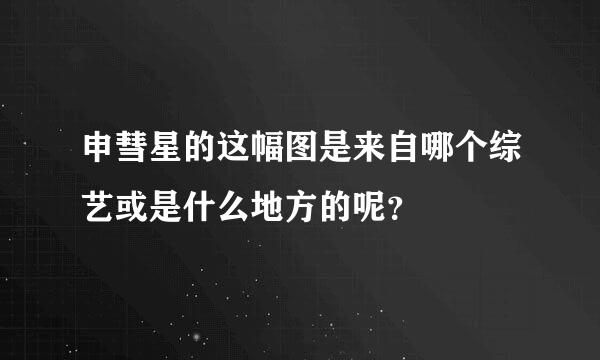 申彗星的这幅图是来自哪个综艺或是什么地方的呢？