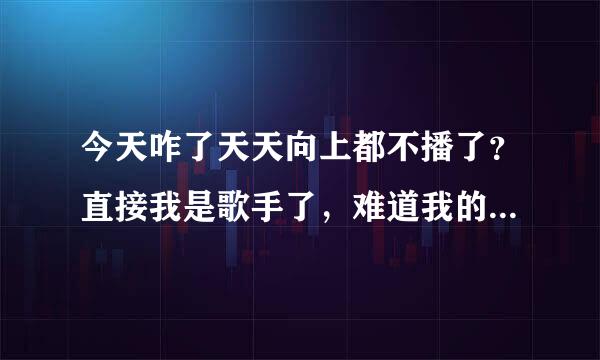 今天咋了天天向上都不播了？直接我是歌手了，难道我的歌手和天天向上换时间了么？ 2015.3.27提