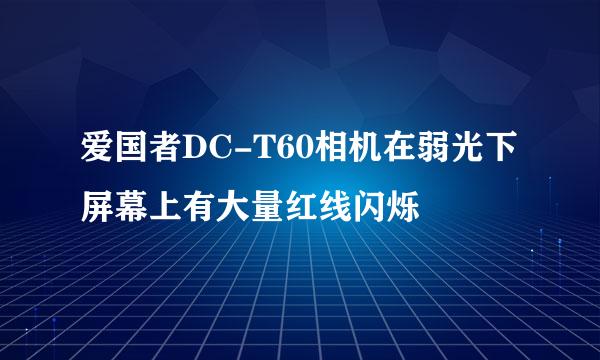 爱国者DC-T60相机在弱光下屏幕上有大量红线闪烁