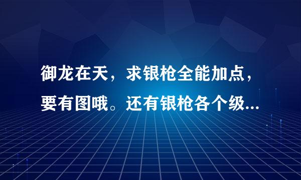 御龙在天，求银枪全能加点，要有图哦。还有银枪各个级别的名将套 详细说明