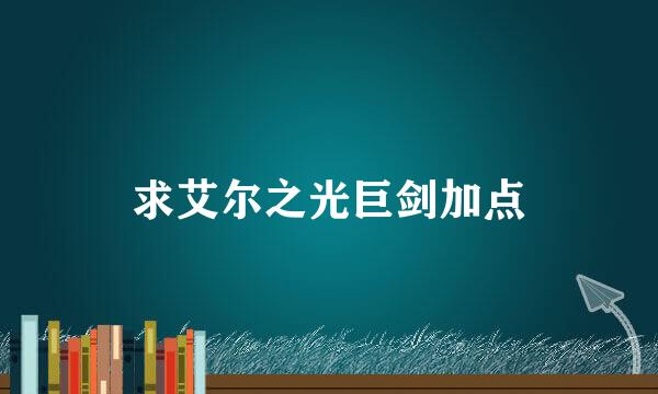 求艾尔之光巨剑加点