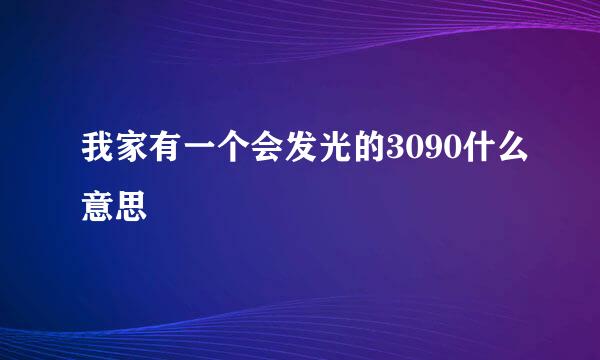 我家有一个会发光的3090什么意思