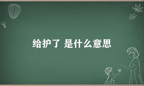 给护了 是什么意思