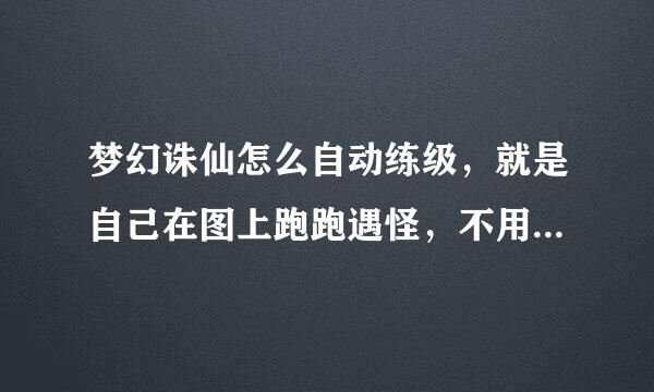 梦幻诛仙怎么自动练级，就是自己在图上跑跑遇怪，不用人点路指引来回走动。怎么弄？