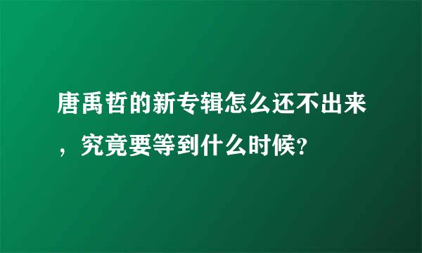 唐禹哲的新专辑怎么还不出来，究竟要等到什么时候？