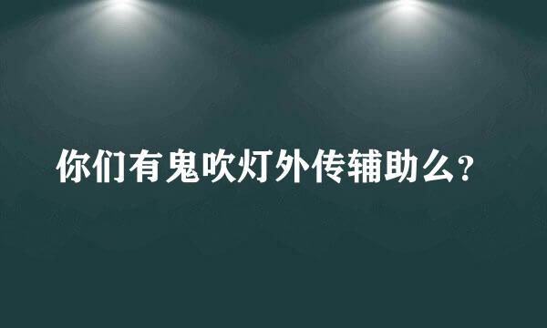 你们有鬼吹灯外传辅助么？