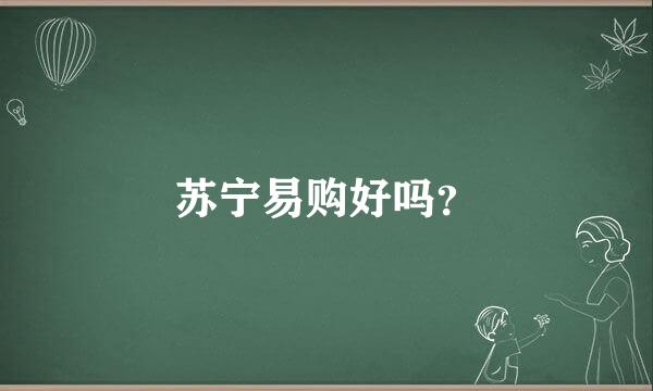 苏宁易购好吗？