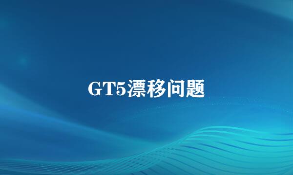 GT5漂移问题