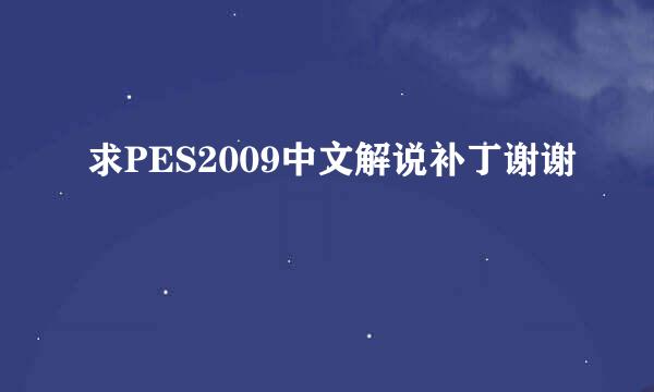 求PES2009中文解说补丁谢谢