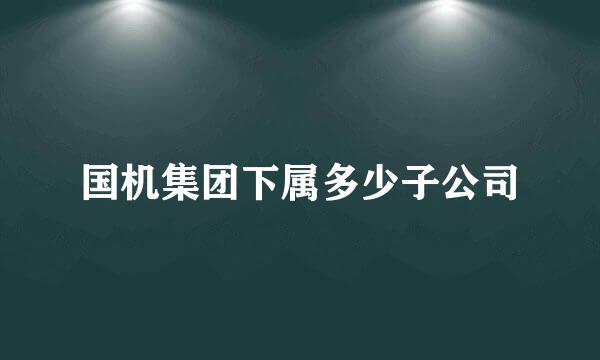 国机集团下属多少子公司