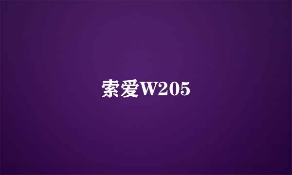 索爱W205