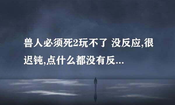 兽人必须死2玩不了 没反应,很迟钝,点什么都没有反应,这是怎么回事???