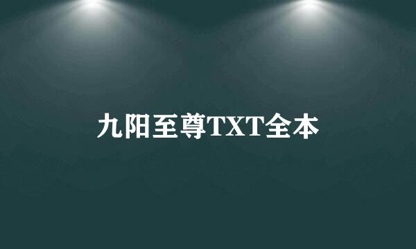 九阳至尊TXT全本