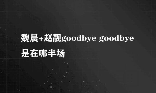 魏晨+赵靓goodbye goodbye 是在哪半场