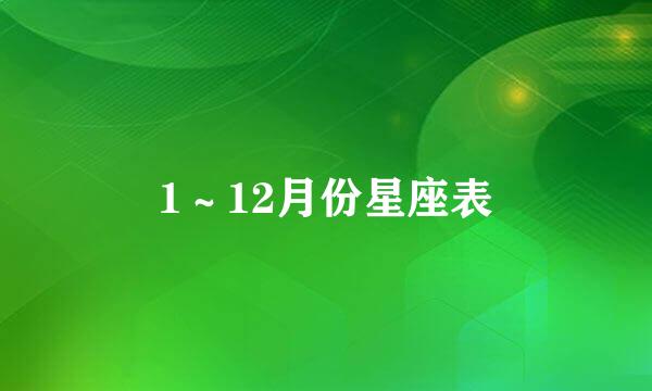 1～12月份星座表