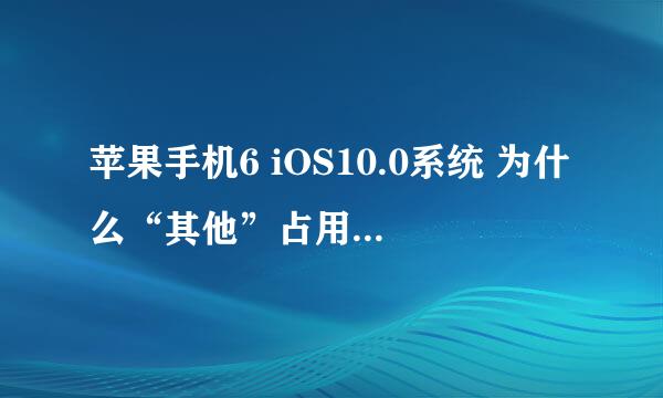 苹果手机6 iOS10.0系统 为什么“其他”占用这么大容量？怎么清除？