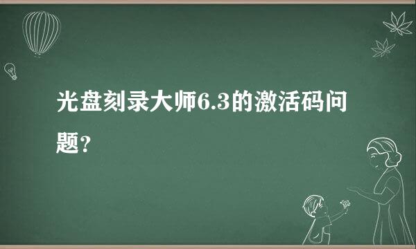 光盘刻录大师6.3的激活码问题？