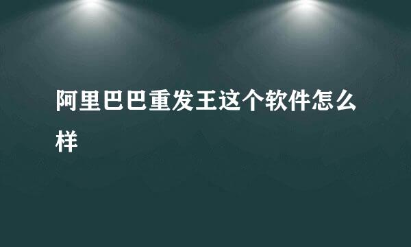 阿里巴巴重发王这个软件怎么样