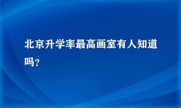 北京升学率最高画室有人知道吗？