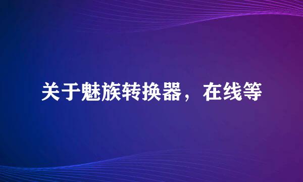 关于魅族转换器，在线等