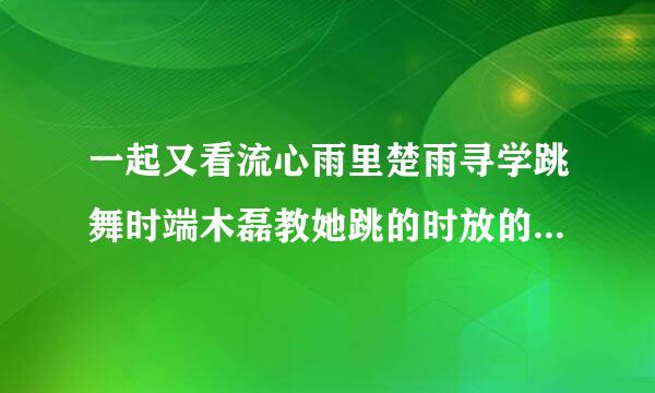 一起又看流心雨里楚雨寻学跳舞时端木磊教她跳的时放的那首音乐叫什么？