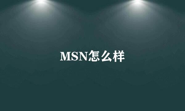 MSN怎么样