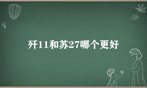 歼11和苏27哪个更好