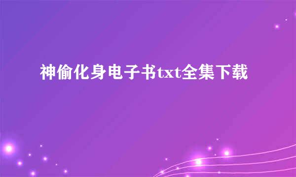 神偷化身电子书txt全集下载