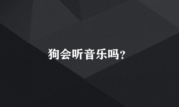 狗会听音乐吗？