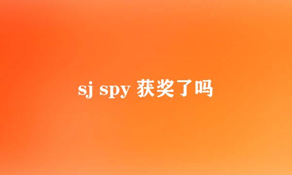 sj spy 获奖了吗