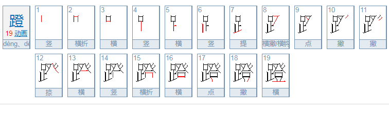 蹬车的发音（拼音）是什么标音调