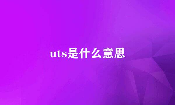 uts是什么意思