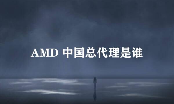 AMD 中国总代理是谁