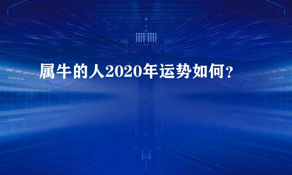 属牛的人2020年运势如何？