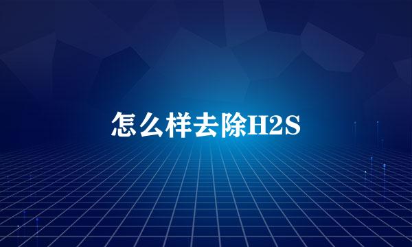 怎么样去除H2S