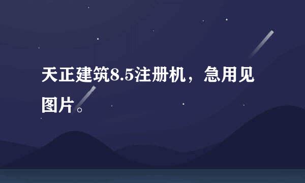 天正建筑8.5注册机，急用见图片。