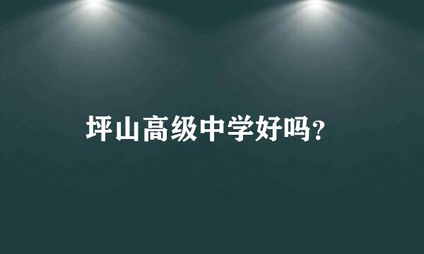 坪山高级中学好吗？