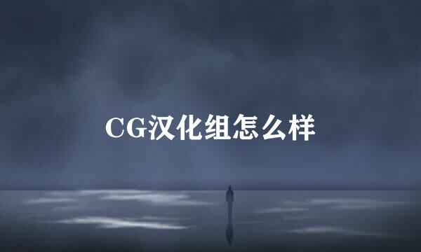 CG汉化组怎么样